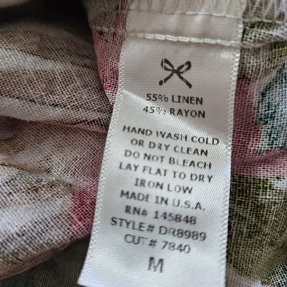 Anthropologie Everly Linen Blend Tropical Dress - Picture 8 of 10